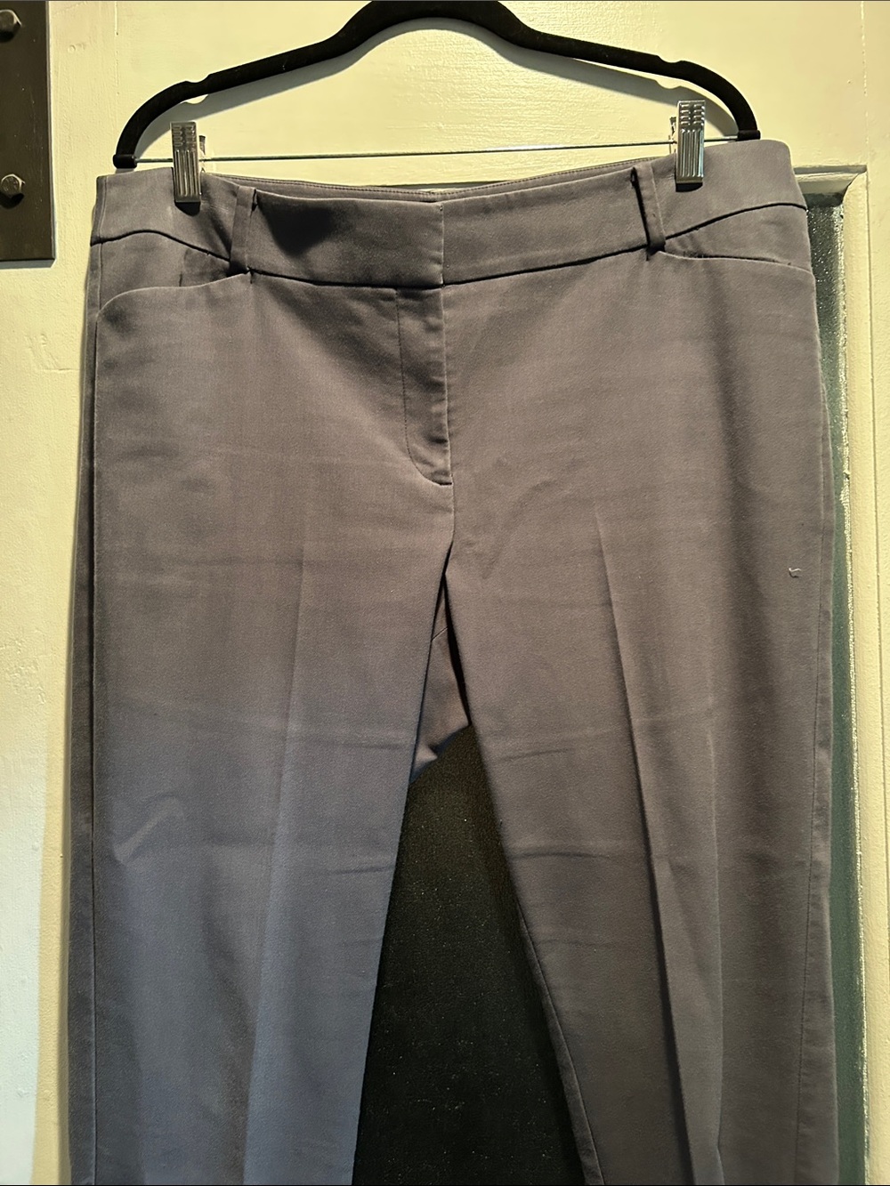 LOFT Gray Straight-Leg Dress Pants
